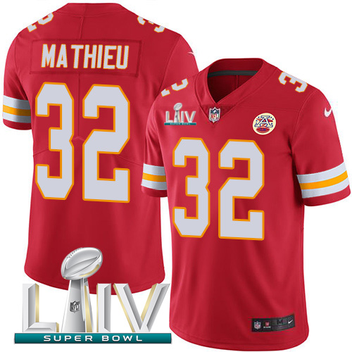 Kansas City Chiefs Nike 32 Tyrann Mathieu Red Super Bowl LIV 2020 Team Color Youth Stitched NFL Vapor Untouchable Limited Jersey